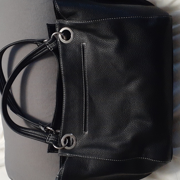 Tahari Black Satchel - Picture 2 of 4